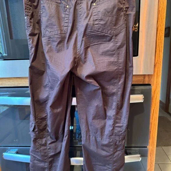 Style & Co Long Cargo Pants Brown Cotton 8P - Picture 4 of 8